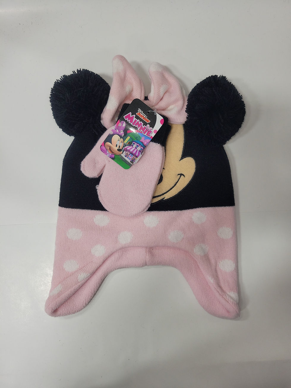 Mickey minnie mouse beanie and glove set