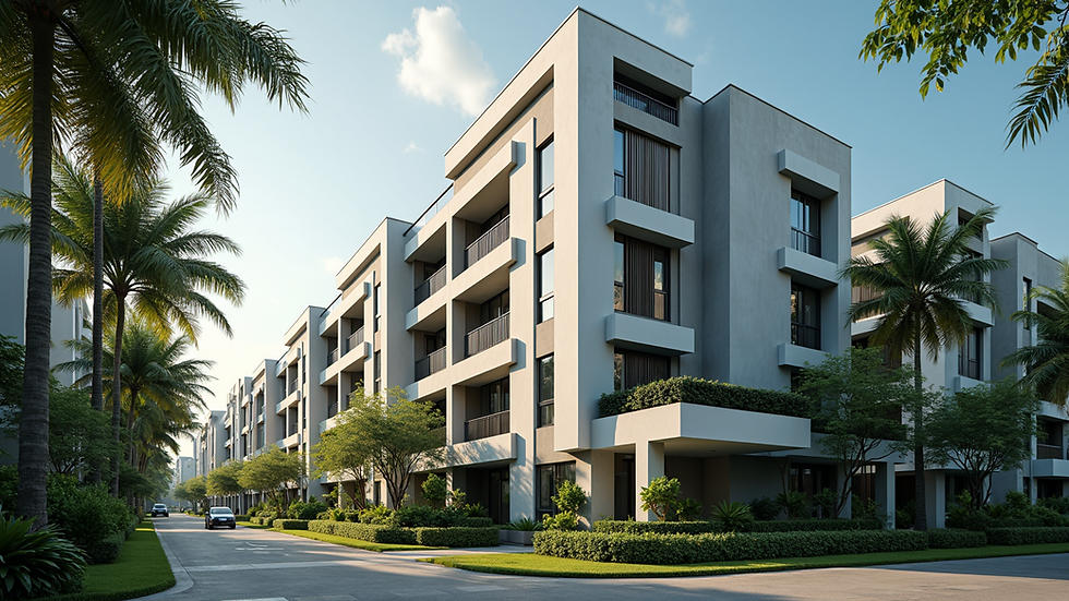 Eye-level view of a modern residential building in the Philippines
