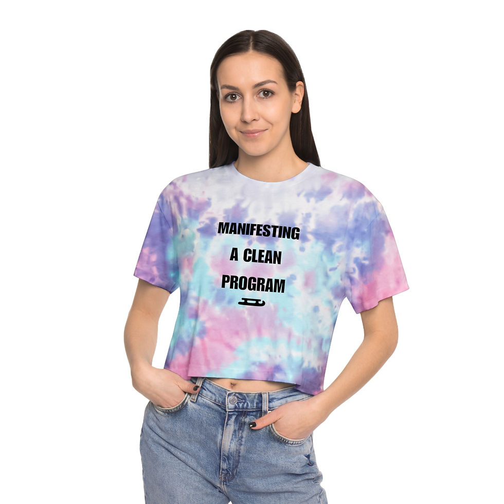 Thumbnail: Manifesting a Clean Program Tie-Dye Crop Tee