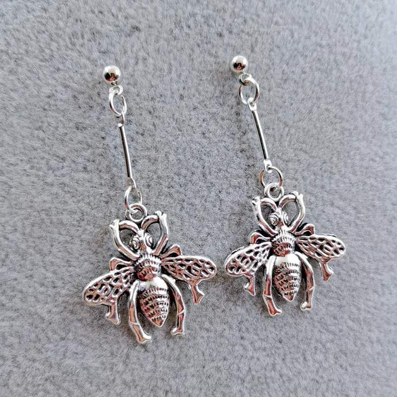 Thumbnail: Honeycomb Hexagonal Enamel Earrings