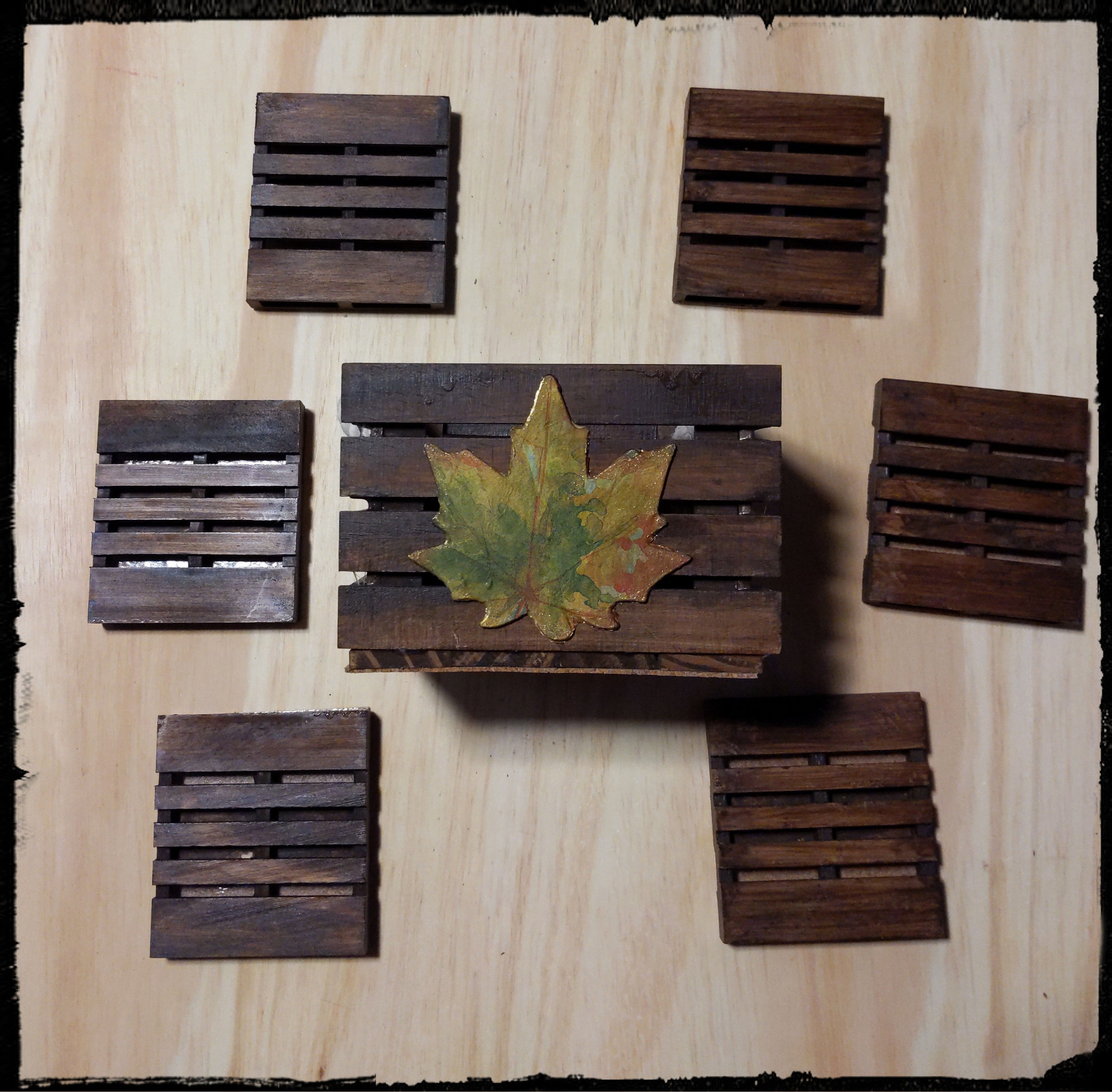 Pallet Coaster Set - Fall Theme