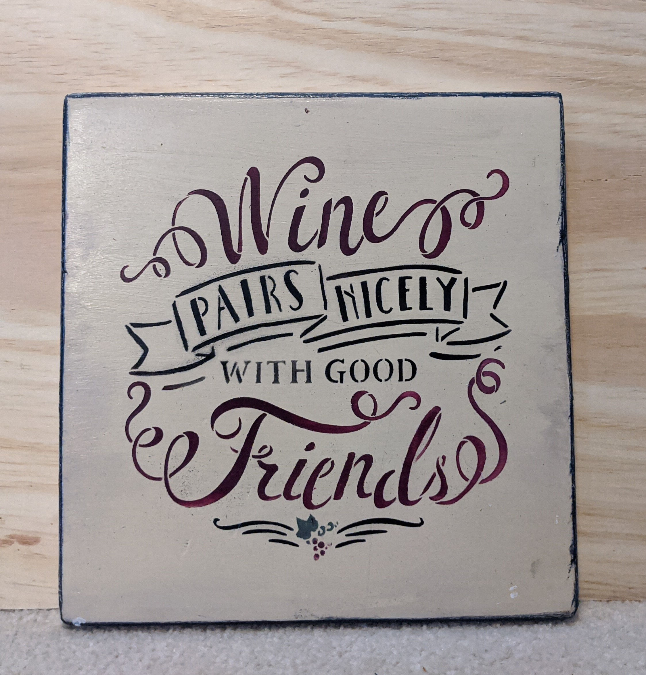 "Wine Pairs Nicely" Wall Hanging