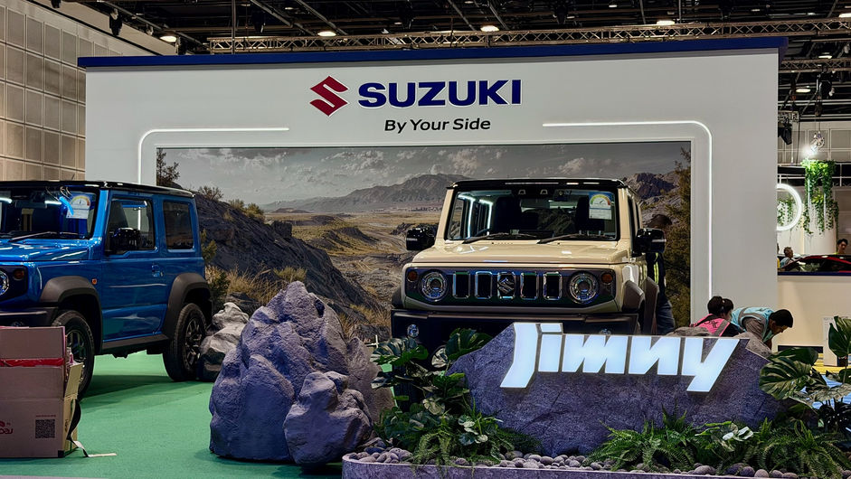 Suzuki Jimny display at an exhibition booth