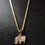 Thumbnail: Sterling Silver or 14K overlay  CZ Elephant Necklace