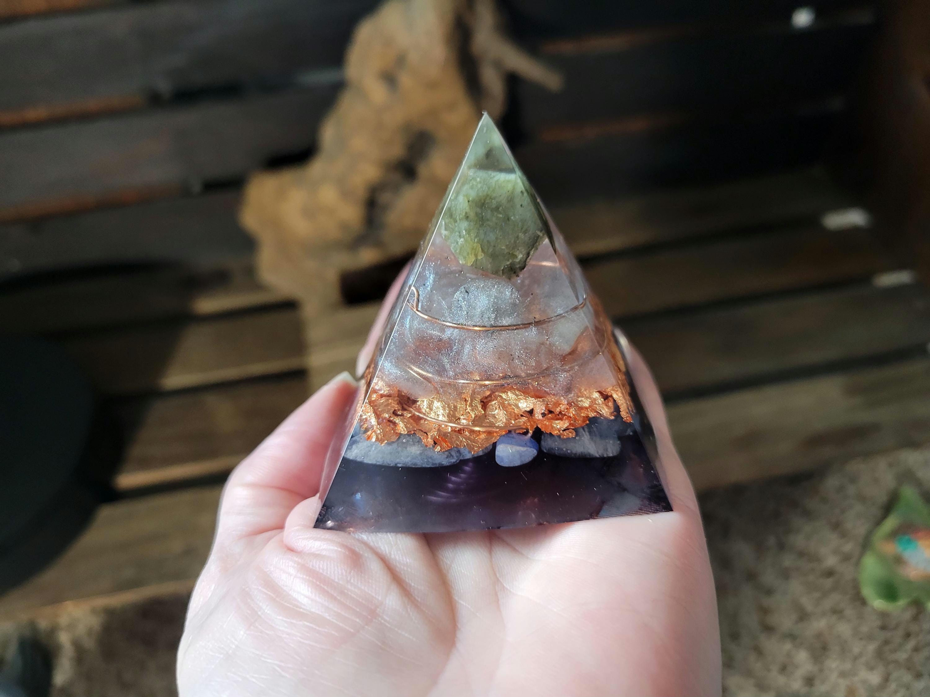 Orgonite Pyramid (Labradorite Icosahedron)