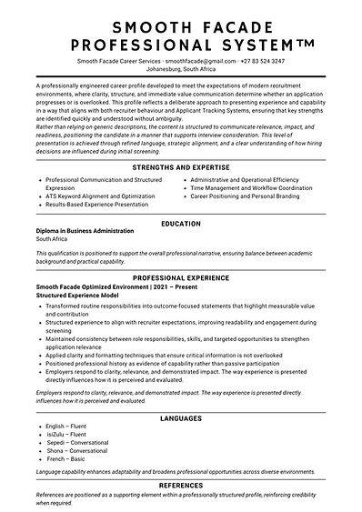 ATS-Optimised CV