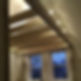 Wooden beams in interior space