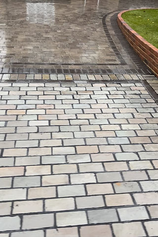 Blocked driveway that has been installed