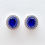 Thumbnail: Oval Blue CZ Earrings