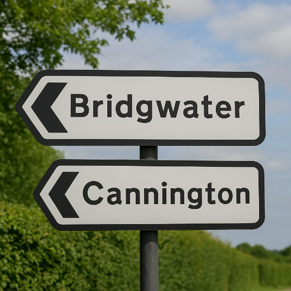 Web design in Bridgwater — Bridgwater Cannington Road Sign