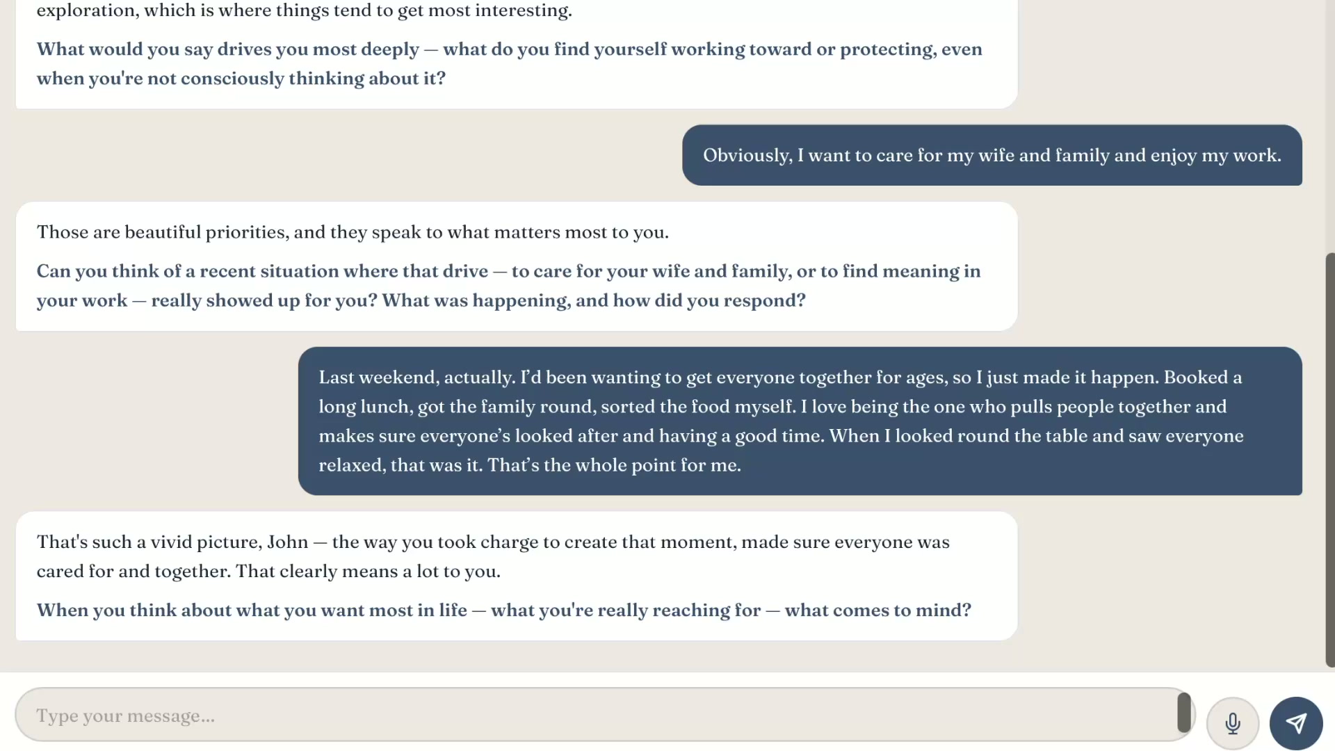 Assessment conversation preview