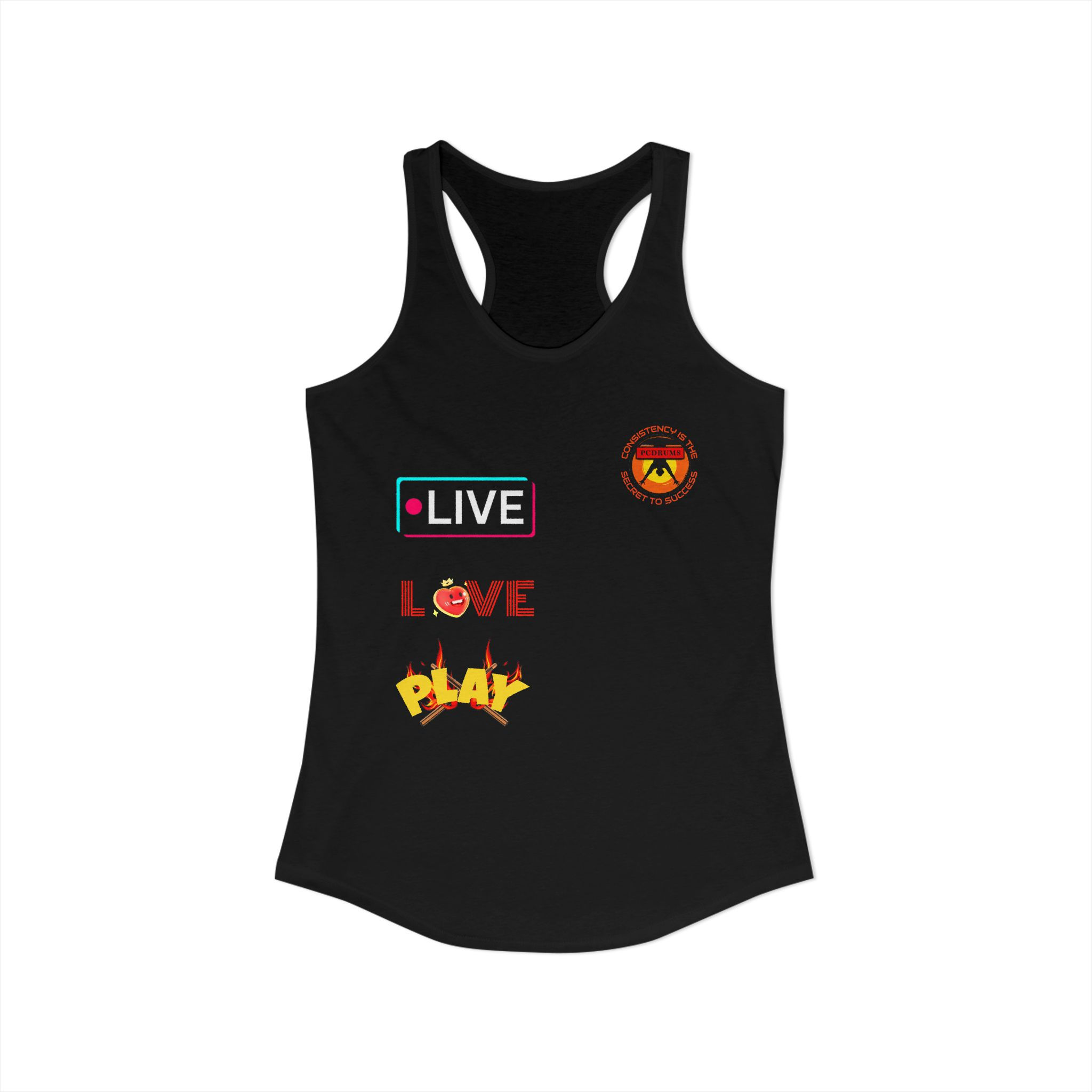 LIVE * LOVE * PLAY 2026 Women's Ideal Racerback Tank