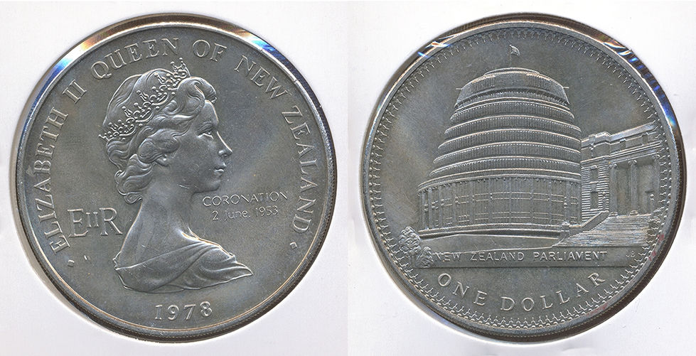 New Zealand 1978 One Dollar $1 Coronation Jubilee