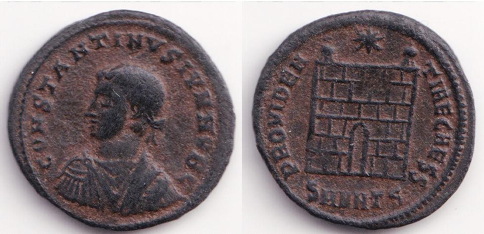 Constantine II AE follis. Antioch. AD 325-326