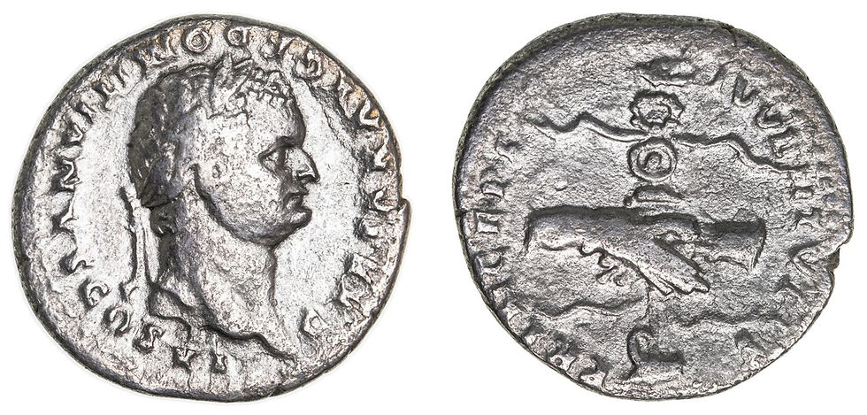 Domitian, (A.D. 81-96), silver denarius, issued as Caesar under Vespasian, Rome Mint, issued A.D. 79, (3.07 g)