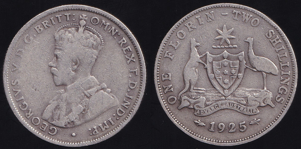 Australia 1925 One Florin 2/- George V