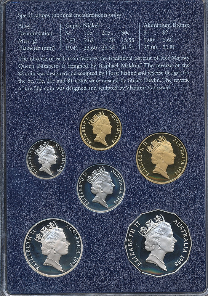 Australia 1998 Proof 6 Coin Set
