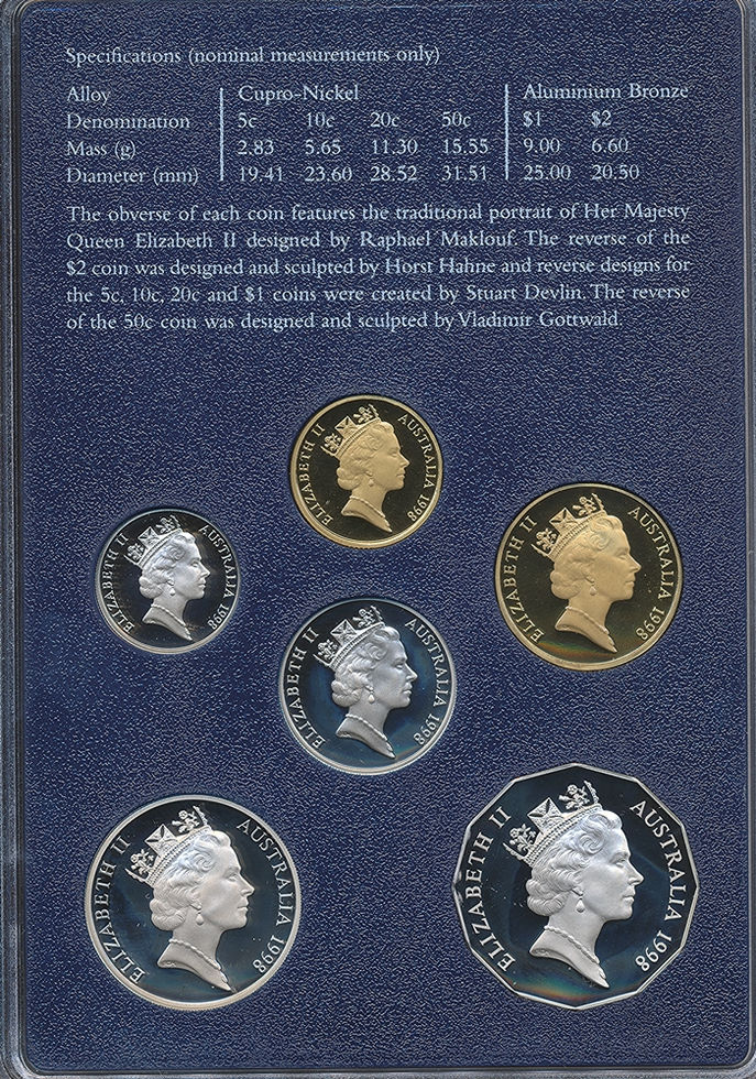 Australia 1998 Proof 6 Coin Set