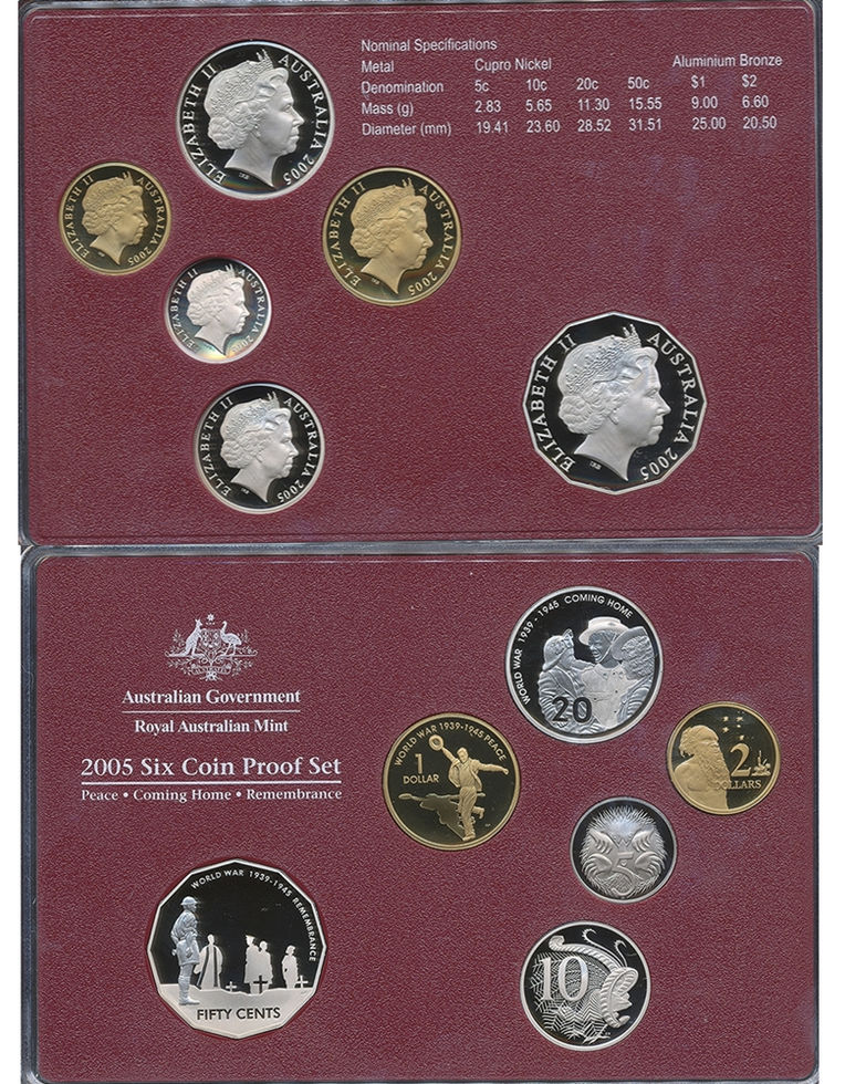 Australia 2005 Proof 6 Coin Set