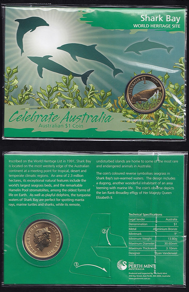 2010 Australia One Dollar Shark Bay