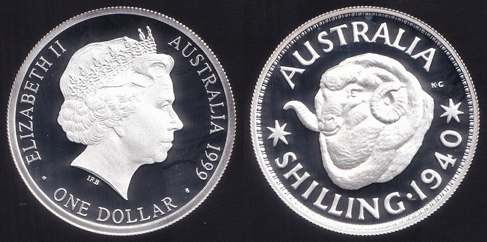 Australia 1999 Silver One Dollar $1 1940 Shilling Proof