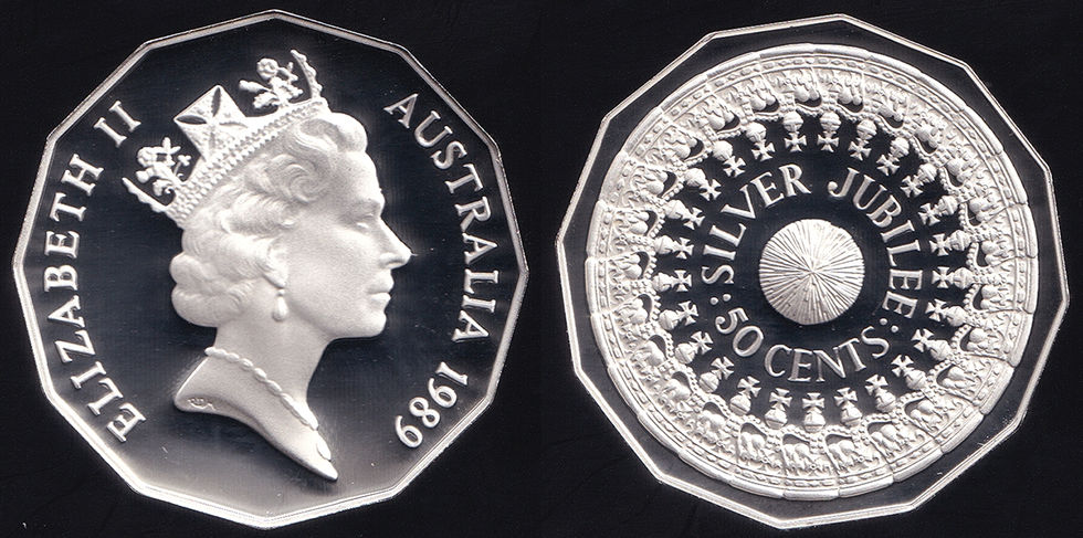 Australia 1989 Silver Fifty Cents 50c Queen's Jubilee Proof