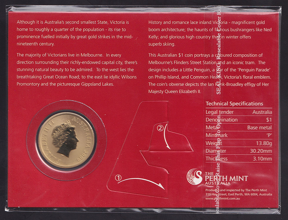 2009 Australia One Dollar Victoria Carded