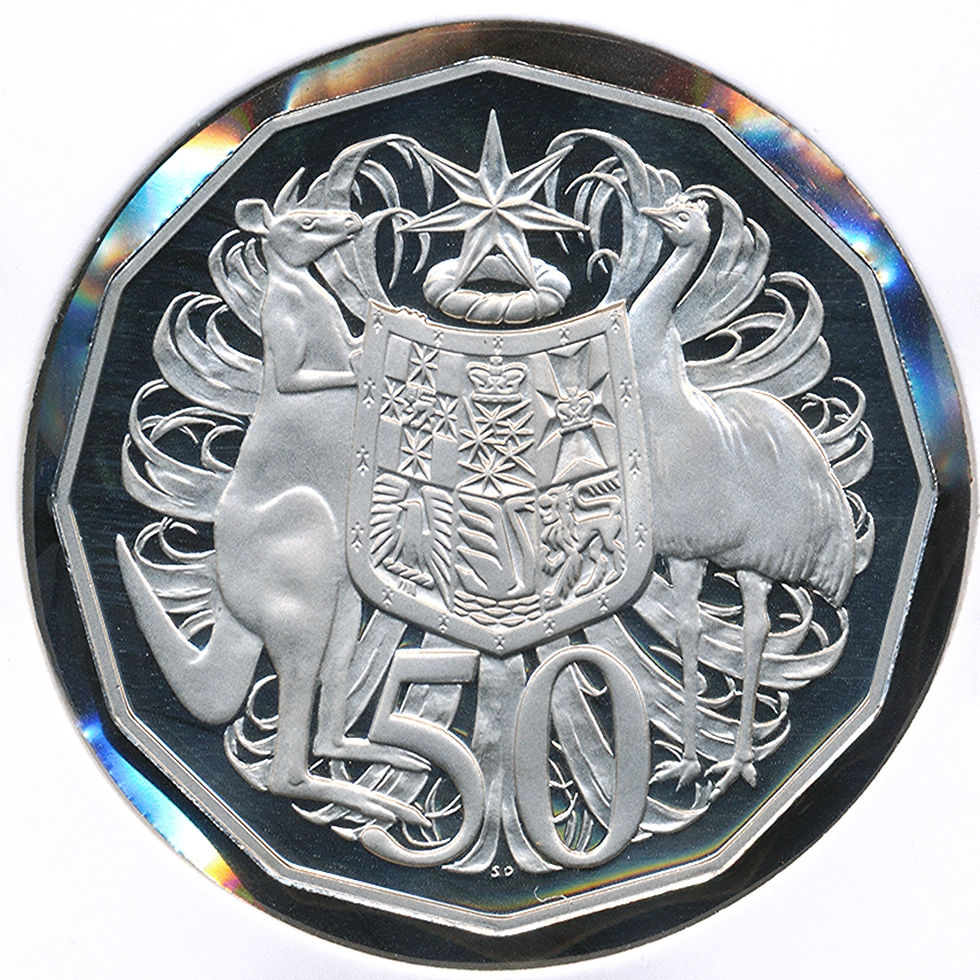 Australia 1985 Fifty Cents 50c Coat of Arms Proof