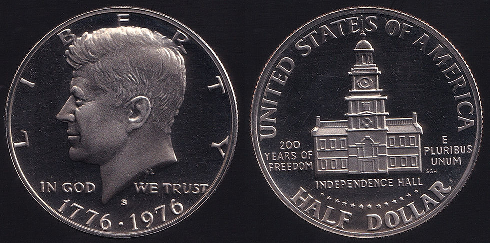 United States 1976-S Kennedy Half Dollar Bicentenary of Independence