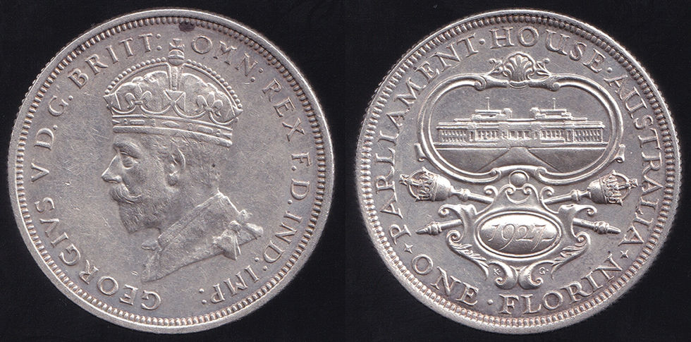 Australia 1927 One Florin 2/- George V Parliament House