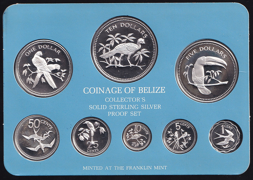 Belize 1978 Sterling Silver Proof 8 Coin Set