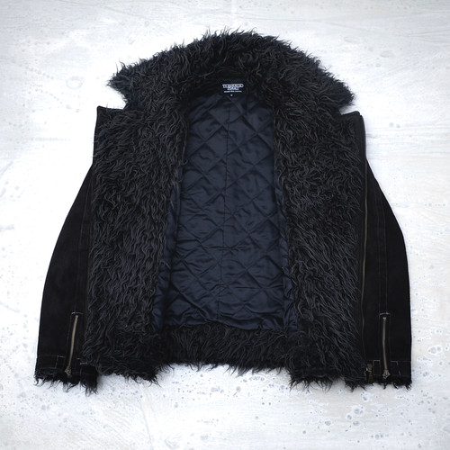 Tornado Mart - Late 90s Double Rider Shearling Suede Fur Jacket