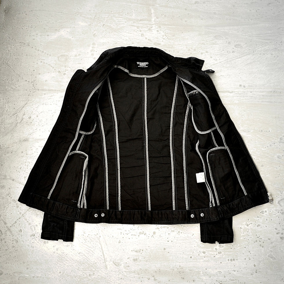 Thumbnail: Tornado Mart - Studded Tattoo Denim Riders Jacket