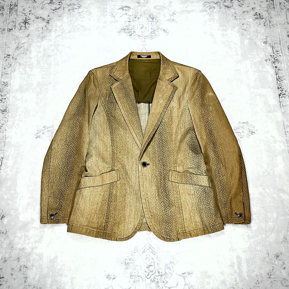 Tornado Mart - Early 00s Snakeskin Denim Blazer