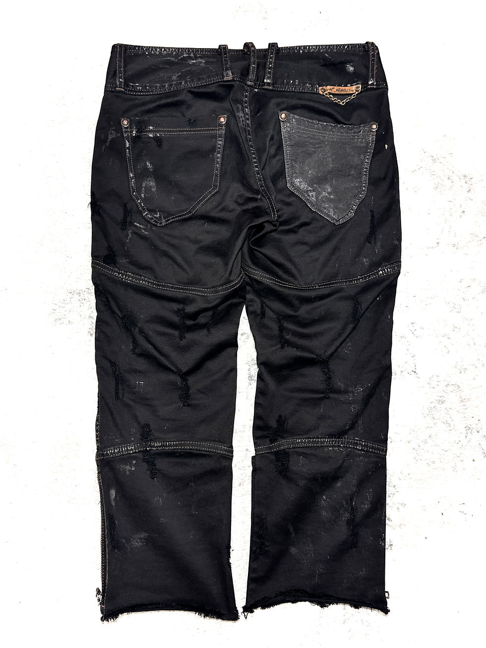 Thumbnail: 14th Addiction - Pre 2011 Chrome Waxed & Leather Paneled Biker Capris