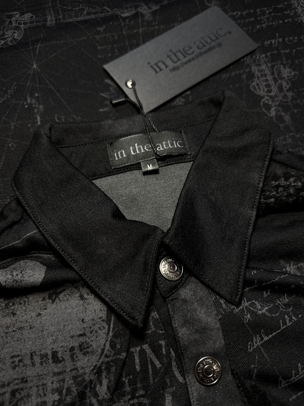 Thumbnail: In The Attic - 2000s Layered Double Zip Poem Polo Shirt