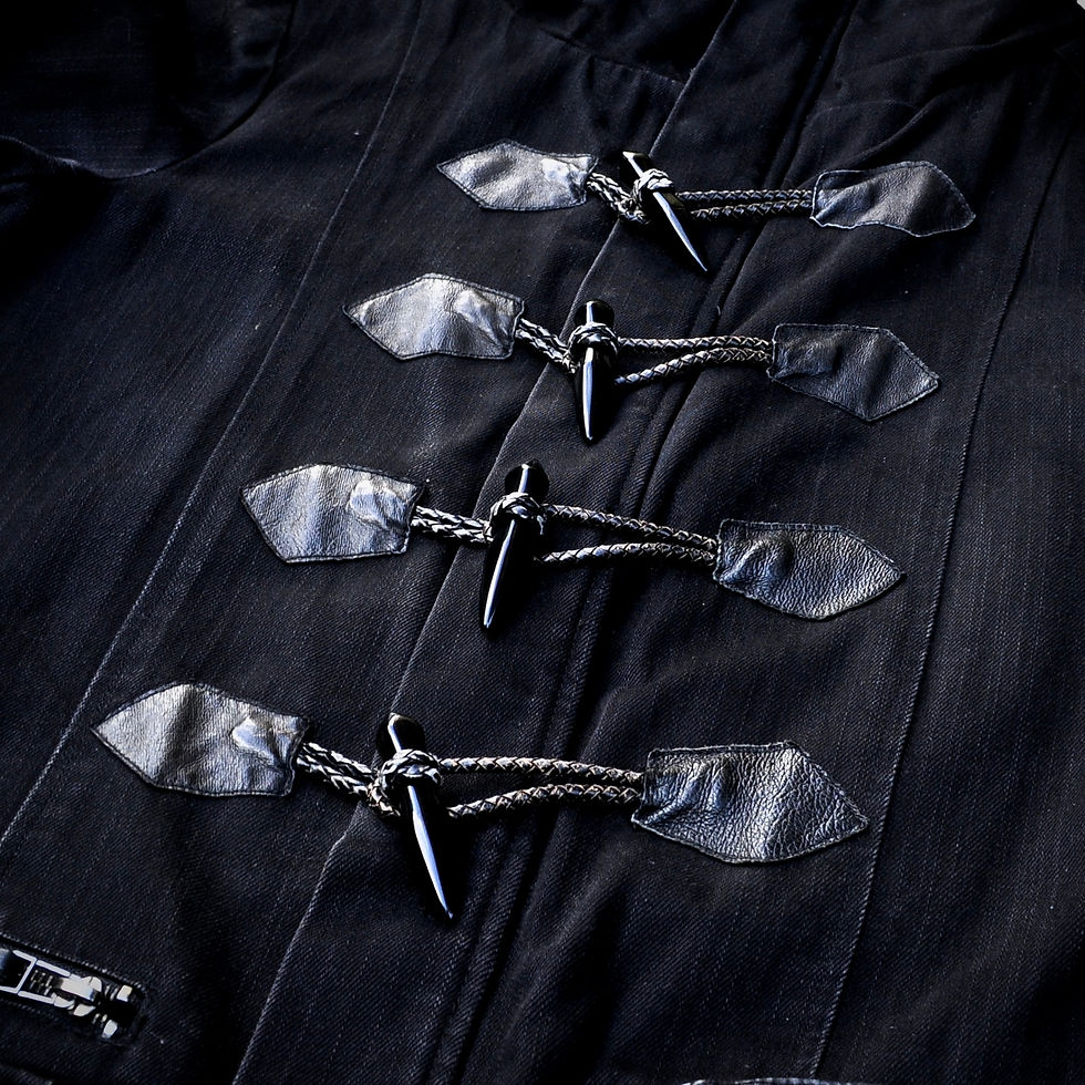 Thumbnail: Semantic Design - Leather-Tagged Toggle Button Mod Coat w/ Bono