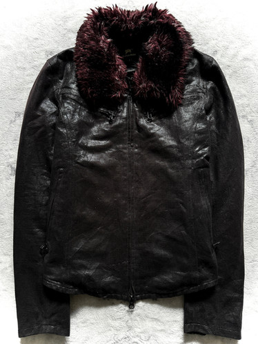 Buffalo Bobs - Snakeskin Coated Fur Rider Jacket | GosuArchive