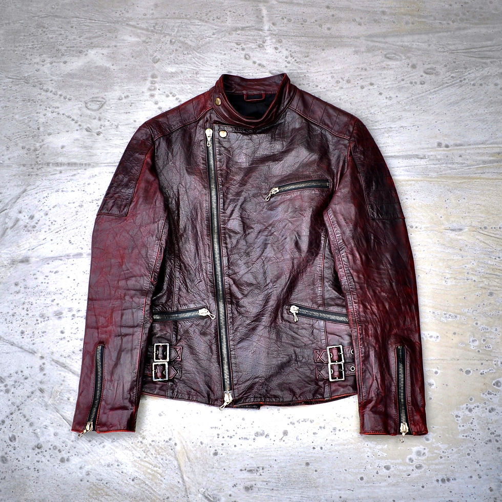 Shellac - Asymmetrical Bondage Goatskin Leather Riders Jacket