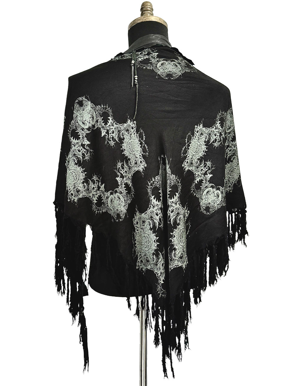Thumbnail: Kmrii - Late 10s Reaper cut Leather Collar “Magnolia” Shawl