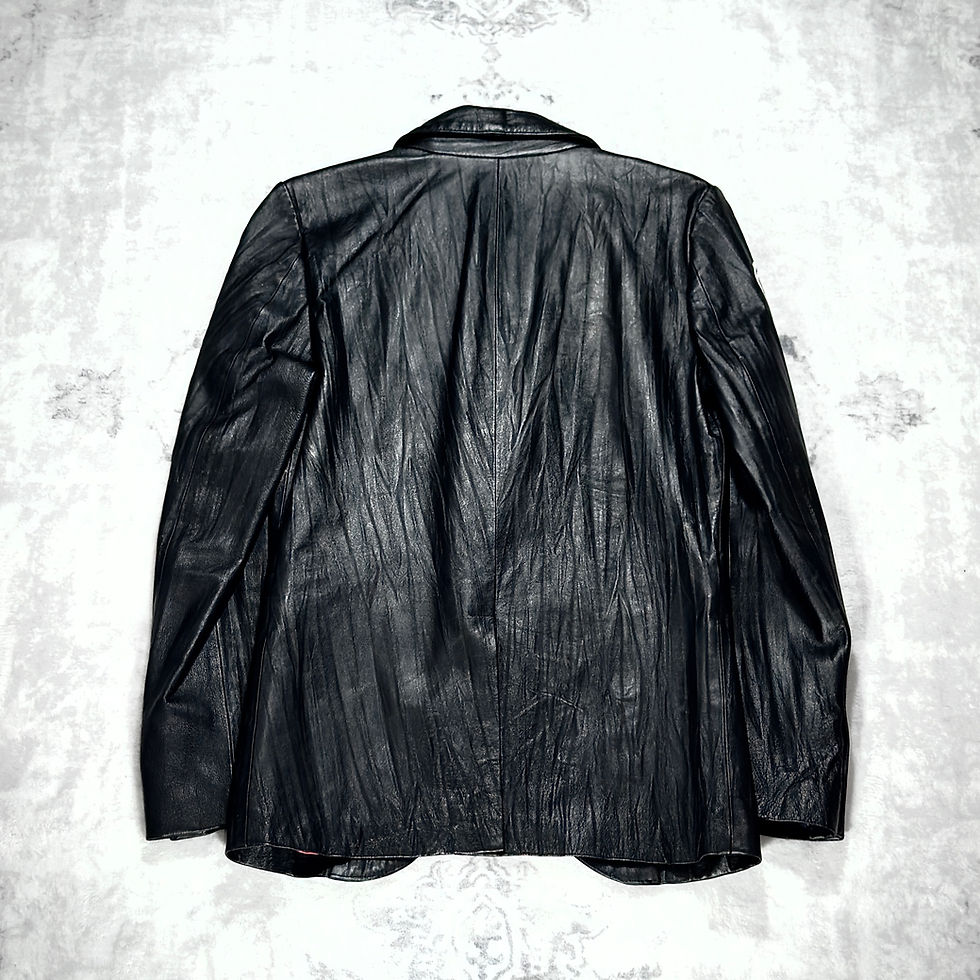 Thumbnail: Gennaro - Early 00s Wrinkle Processed Leather Blazer