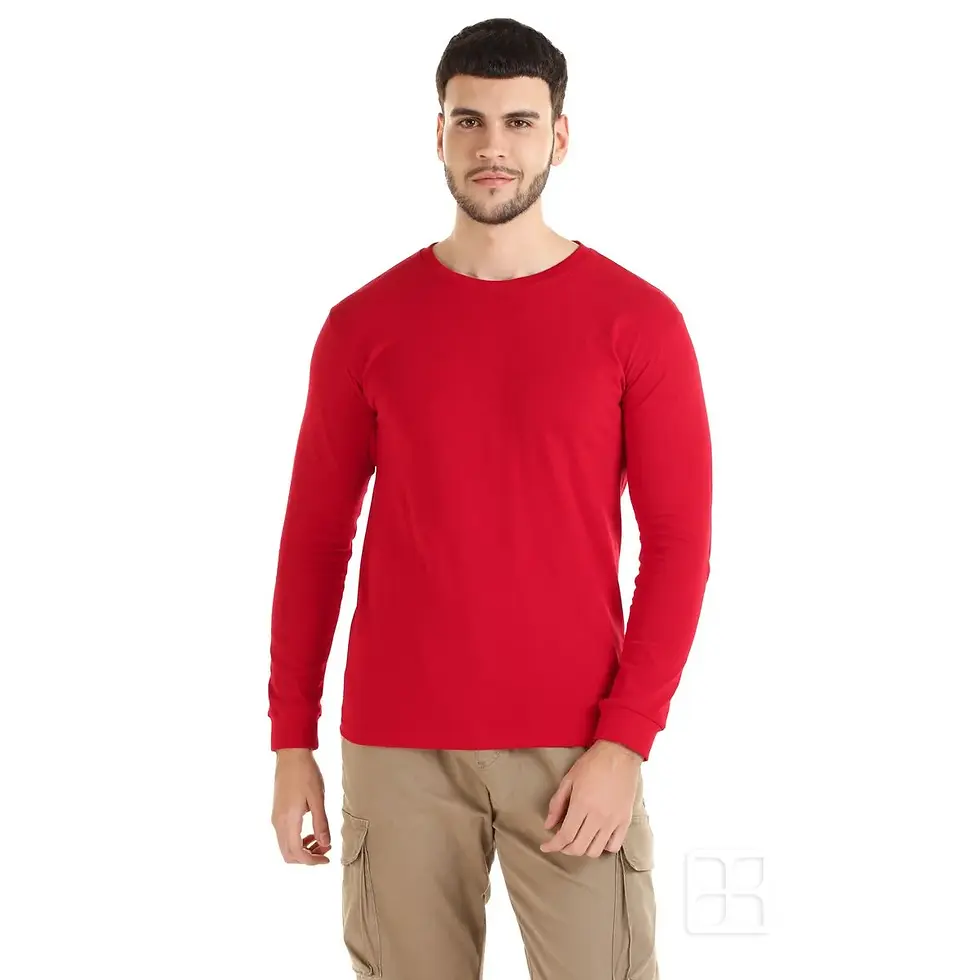 Thumbnail: Playera Cuello Redondo Manga Larga para Hombre