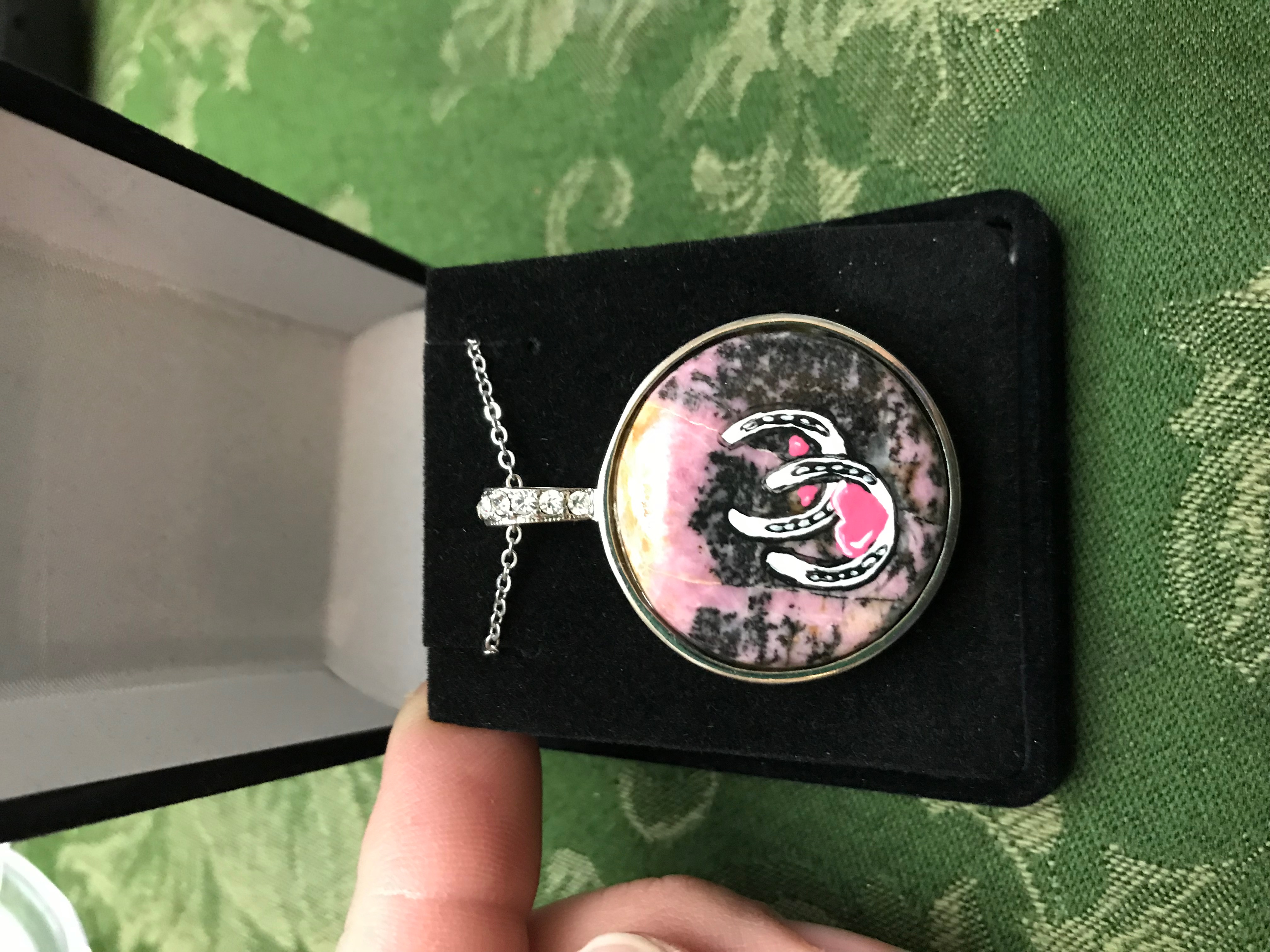 Pink Rhodonite w/Logo