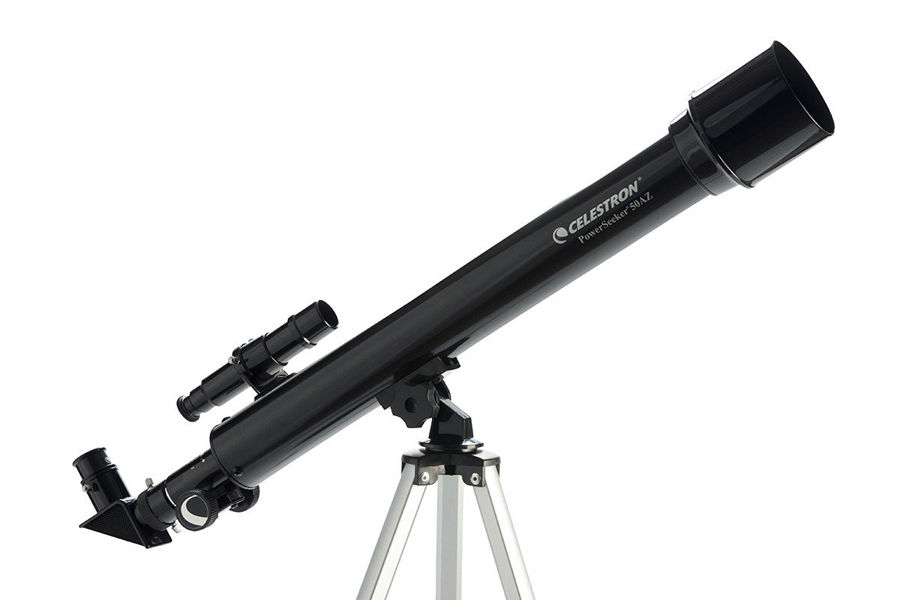 Thumbnail: Celestron PowerSeeker 50 AZ Refractor Telescope side