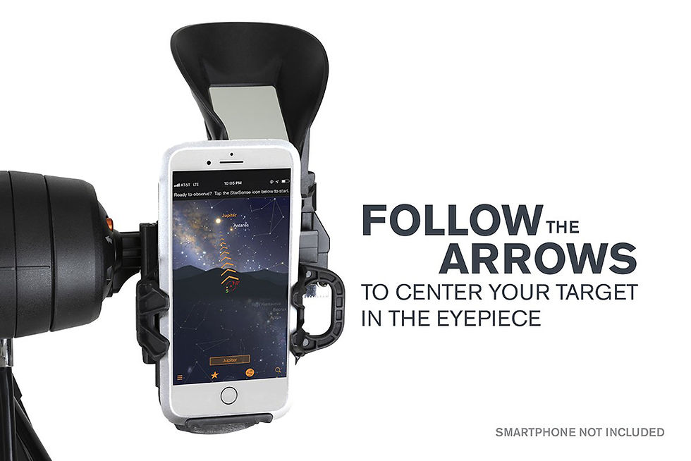 Thumbnail: Celestron Starsense Explorer DX 130 Az Reflector Telescope phone zoom