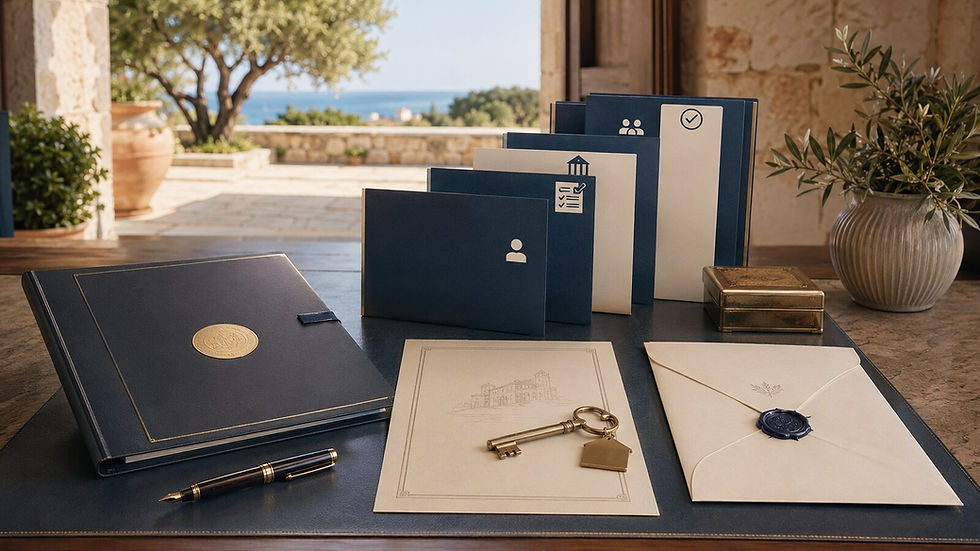 Cyprus estate administration and probate documents with property key