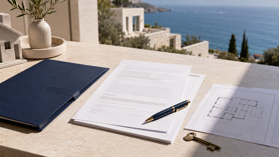 Documents prepared for a first meeting with a Cyprus property lawyer