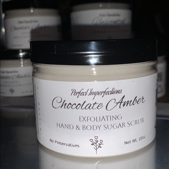 Luxurious Chocolate Amber Exfoliating Sugar Scrub Handmade