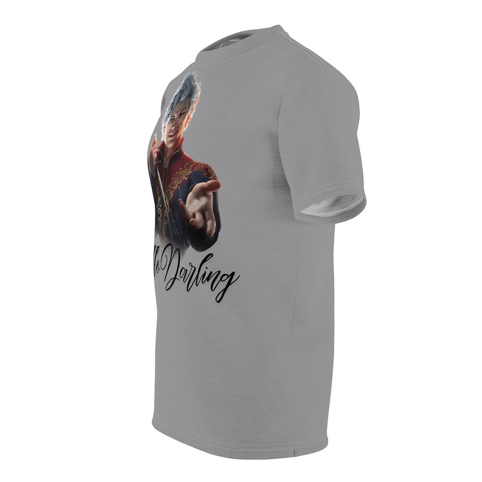 Thumbnail: Grey Baldur's Gate 3 Astarion Inspired Unisex Gamer T-Shirt
