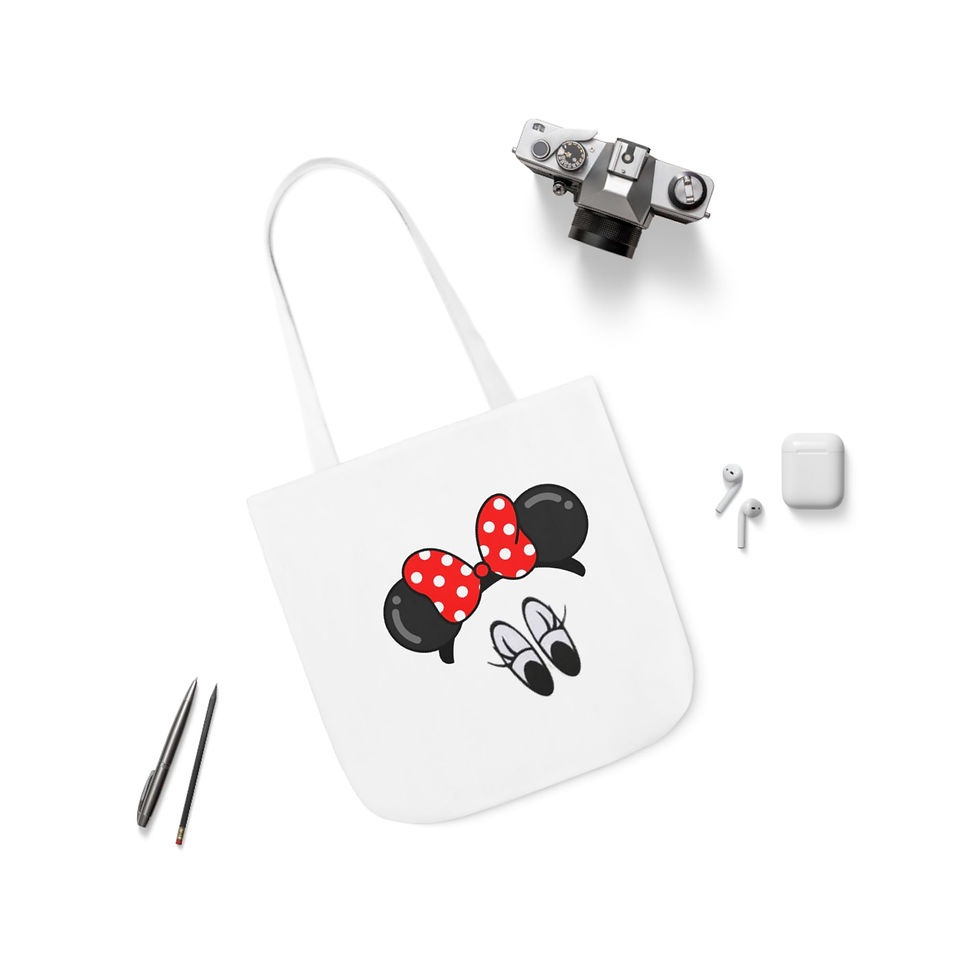 Thumbnail: Minnie Eyes Inspired Canvas Tote Bag